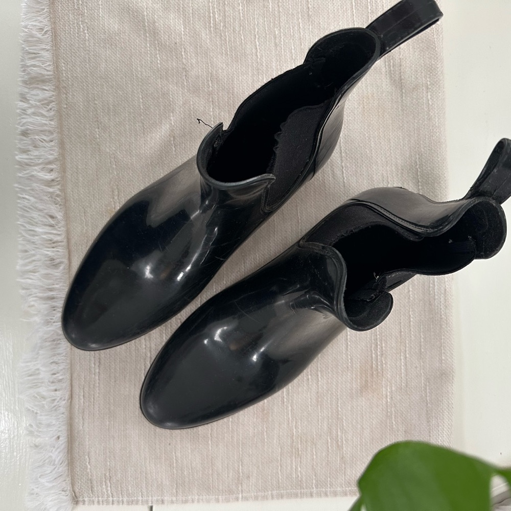 J. Crew Black Rain Boots Sleek Design